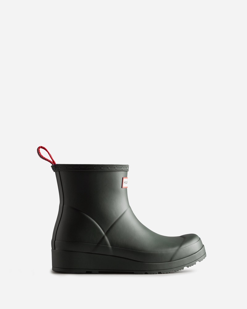 Hunter Play Short Women Wellington Boots Green | 406946244