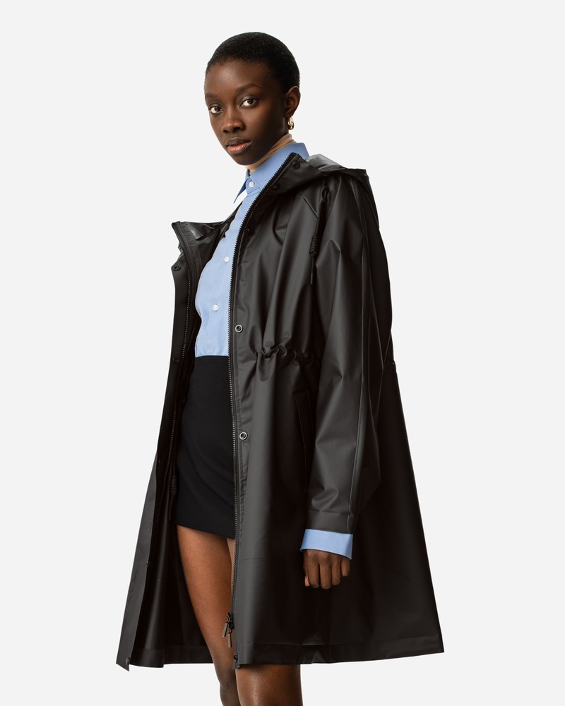 Hunter Play Vinyl Waterproof Women Parka Black | 750118264