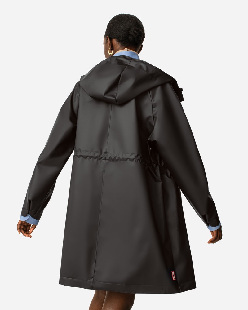 Hunter Play Vinyl Waterproof Women Parka Black | 750118264