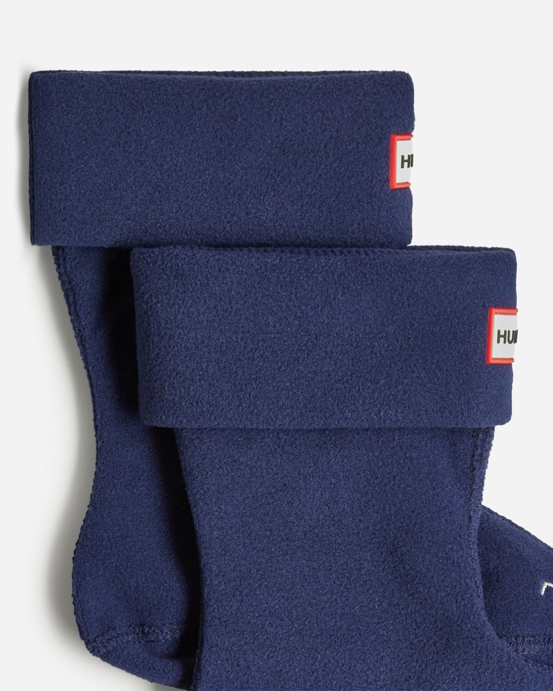 Hunter Recycled Fleece Cuff Boot Kids' Socks Blue | 639197562
