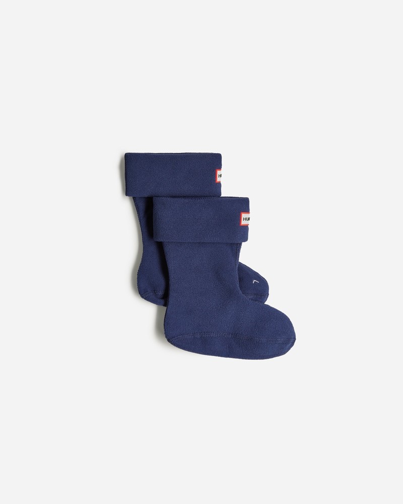 Hunter Recycled Fleece Cuff Boot Kids\' Socks Blue | 639197562