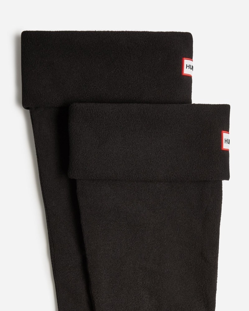 Hunter Recycled Fleece Cuff Tall Boot Men Socks Black | 168932164