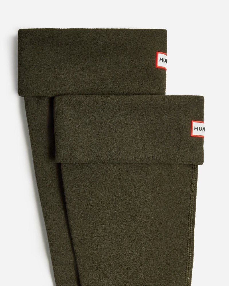 Hunter Recycled Fleece Cuff Tall Boot Men Socks Olive | 197023977