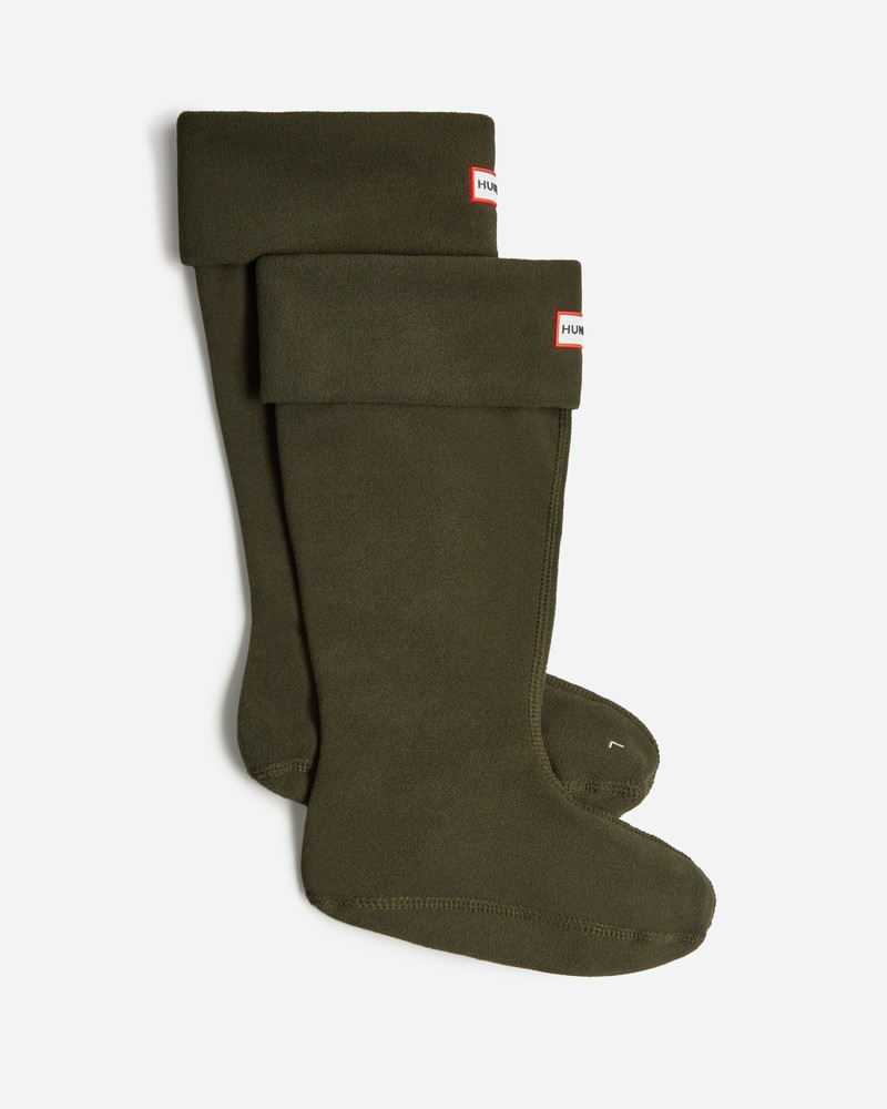 Hunter Recycled Fleece Cuff Tall Boot Men Socks Olive | 197023977