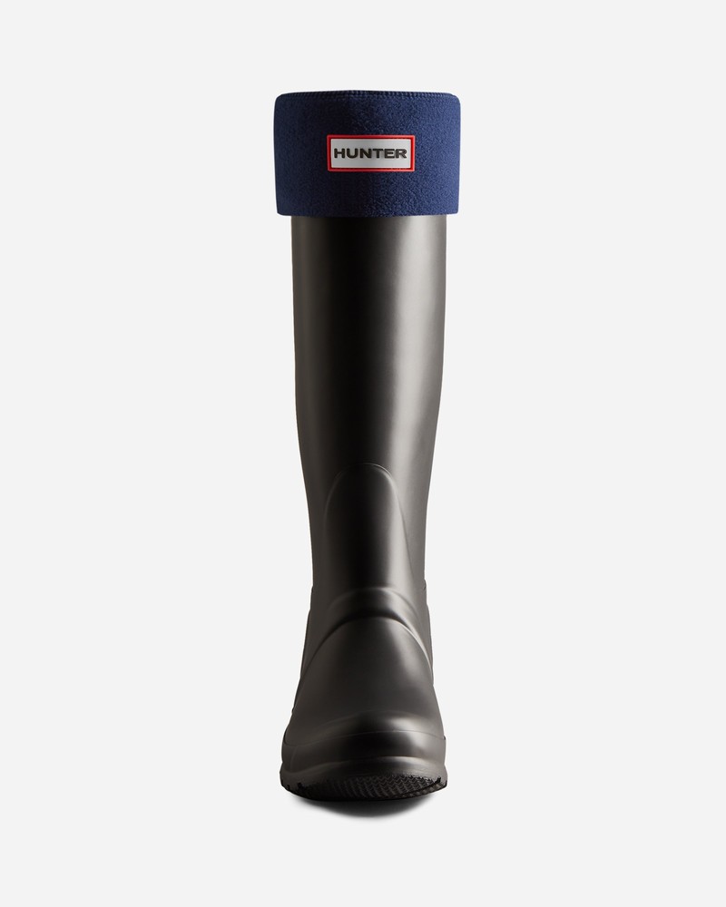 Hunter Recycled Fleece Cuff Tall Boot Women Socks Navy | 99270250