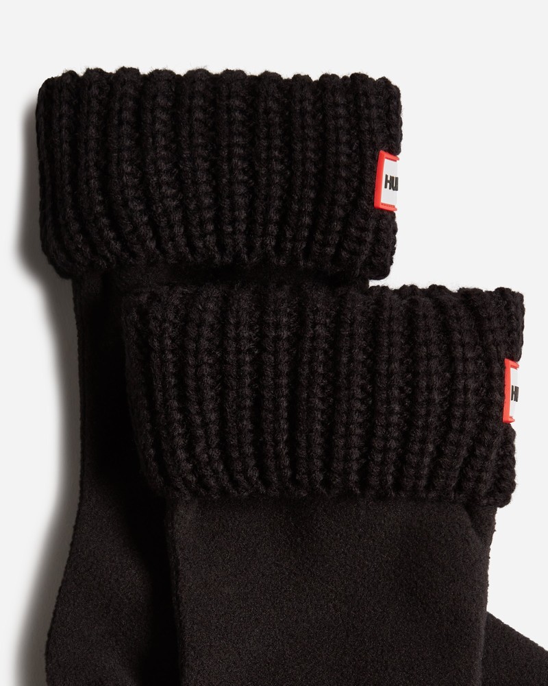 Hunter Recycled Half Cardigan Cuff Boot Kids' Socks Black | 704665772