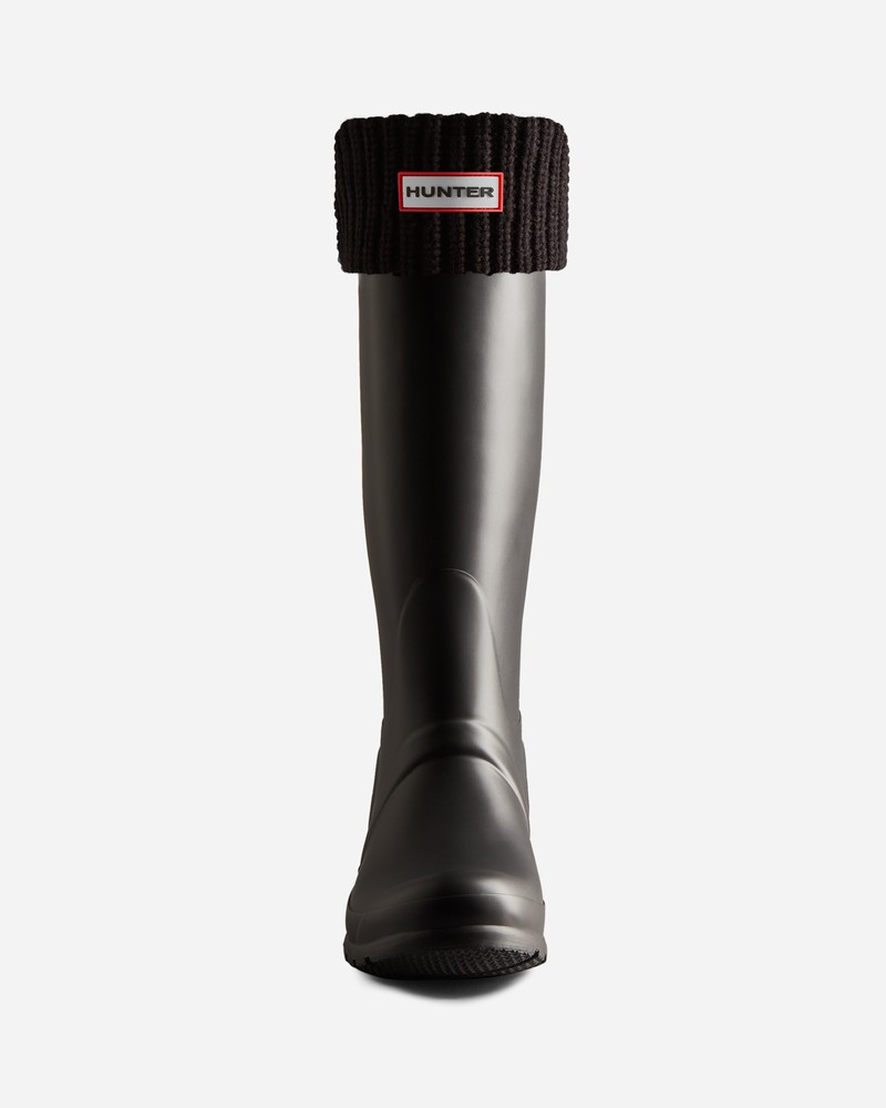 Hunter Recycled Half Cardigan Cuff Tall Boot Women Socks Black | 556951674
