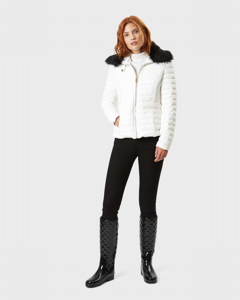 Hunter Refined Slim Fit Adjustable Quilted Tall Women Rain Boots Black | 434519605