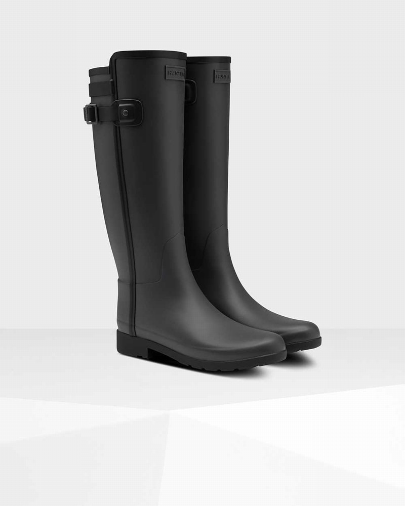 Hunter Refined Slim Fit Contrast Tall Women Rain Boots Grey | 651587303