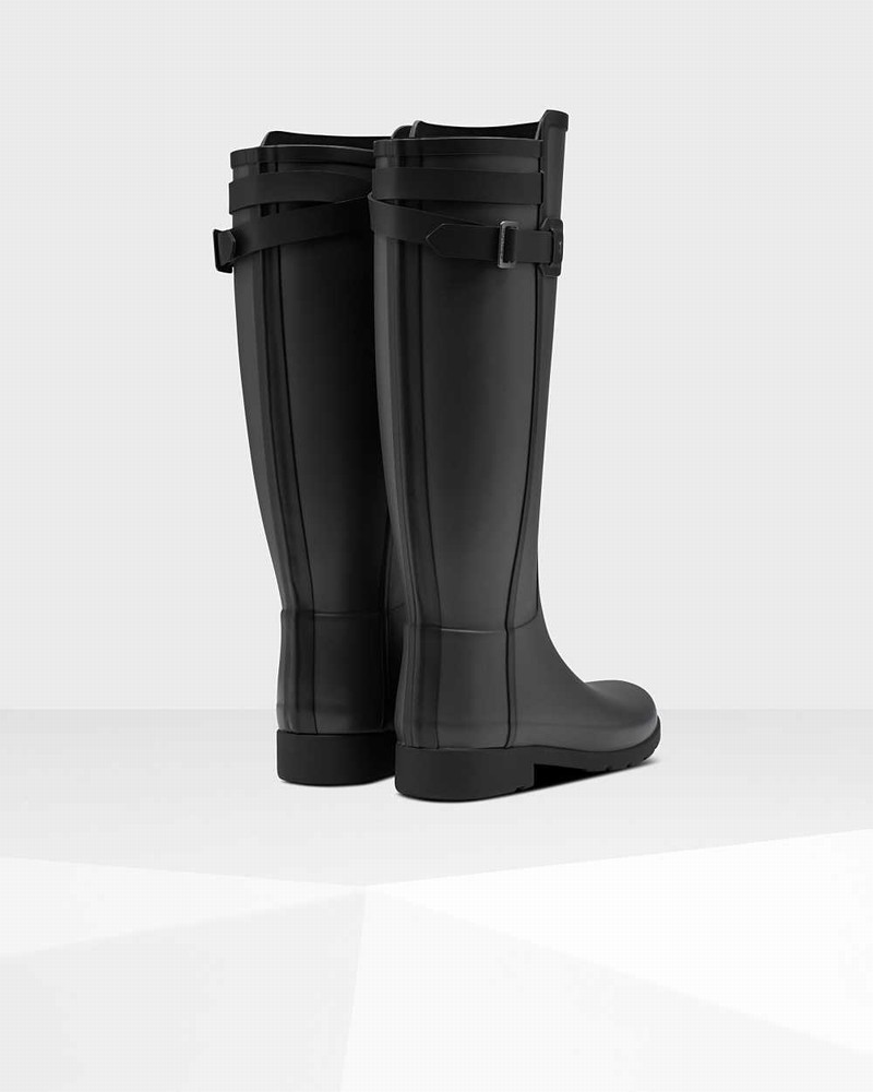 Hunter Refined Slim Fit Contrast Tall Women Rain Boots Grey | 651587303