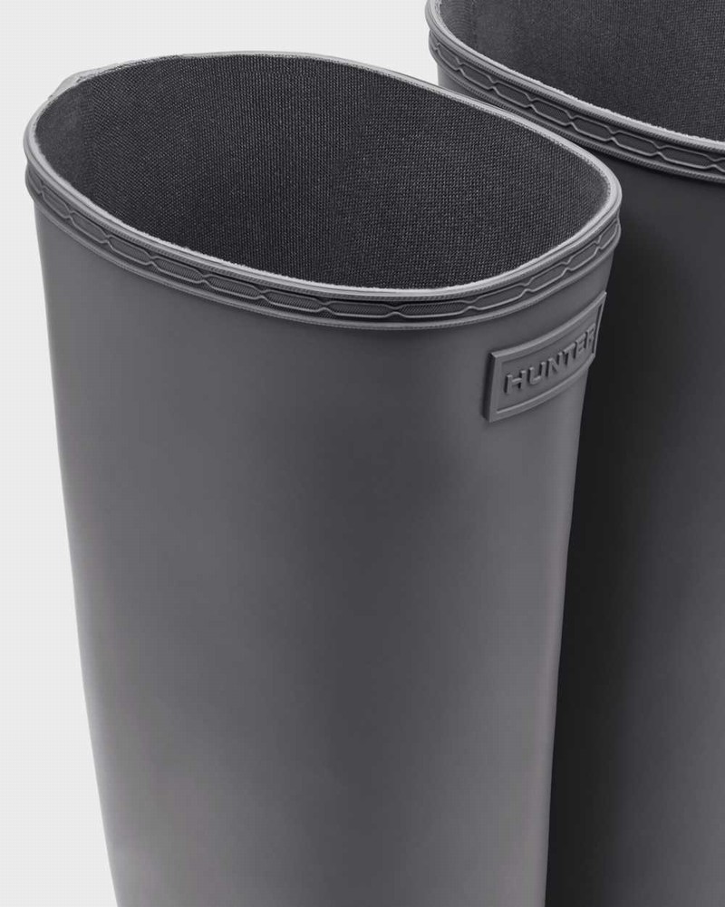 Hunter Refined Slim Fit Creeper Knee-High Women Wellington Boots Black | 675846520