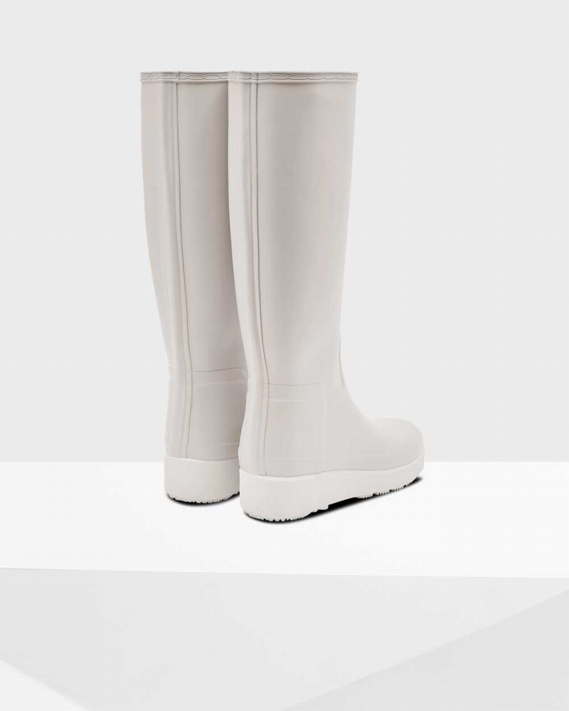 Hunter Refined Slim Fit Creeper Tall Women Boots Grey | 690471599