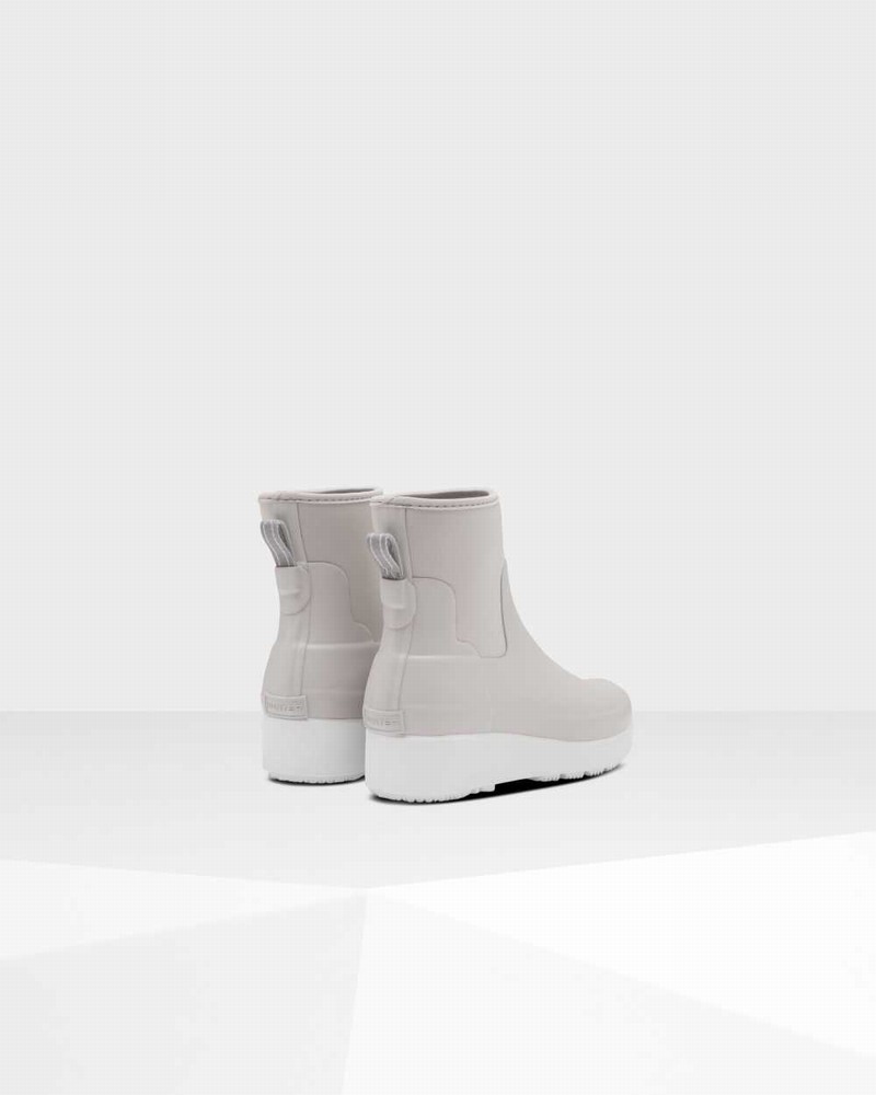Hunter Refined Slim Fit Neoprene Creeper Women Chelsea Boots Grey | 156609402