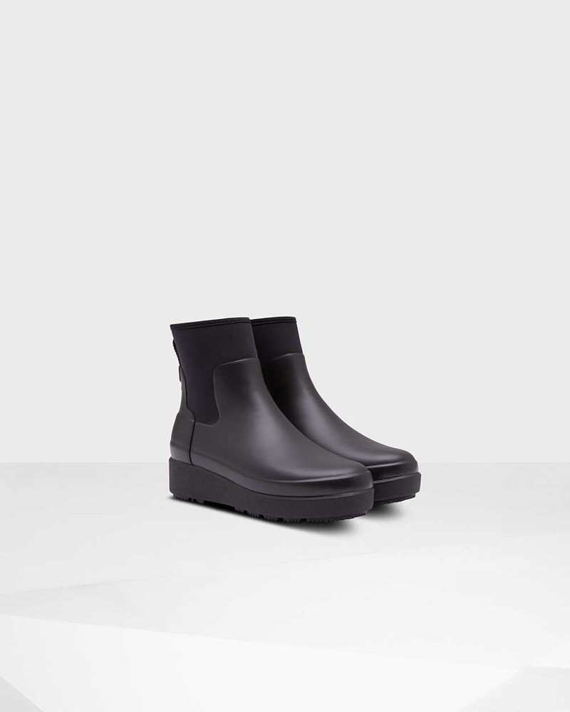 Hunter Refined Slim Fit Neoprene Creeper Women Chelsea Boots Black | 841938652