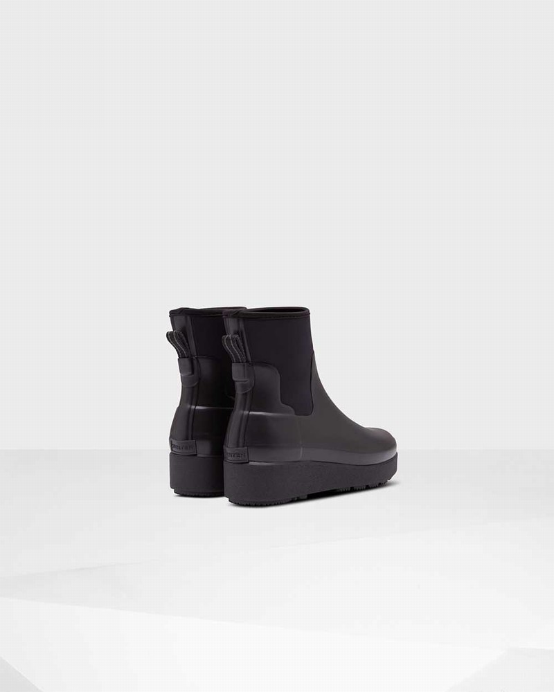 Hunter Refined Slim Fit Neoprene Creeper Women Chelsea Boots Black | 841938652