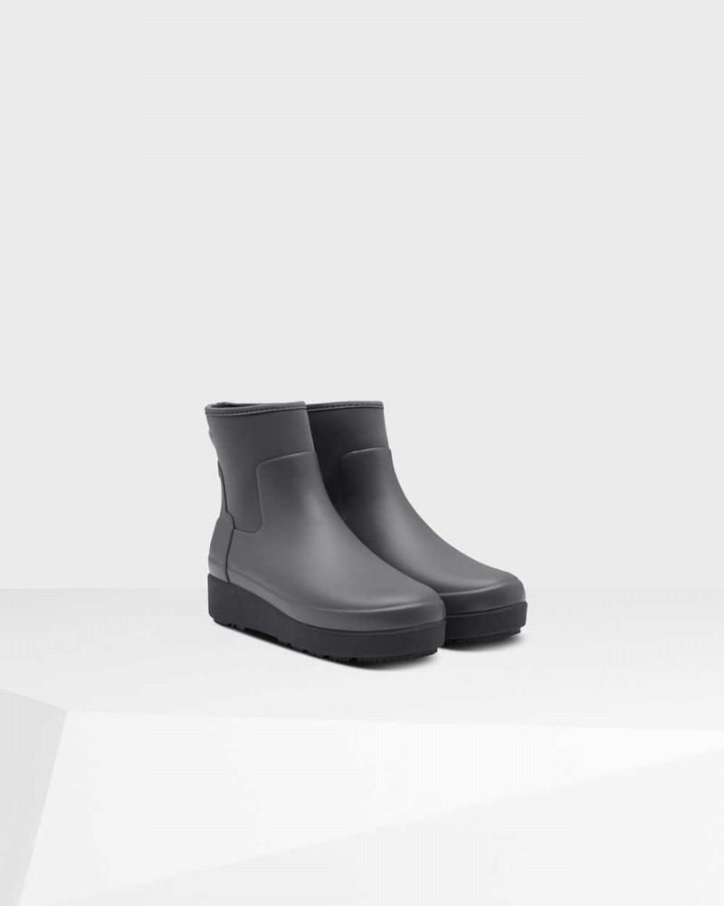 Hunter Refined Slim Fit Neoprene Creeper Women Chelsea Boots Black | 418861196
