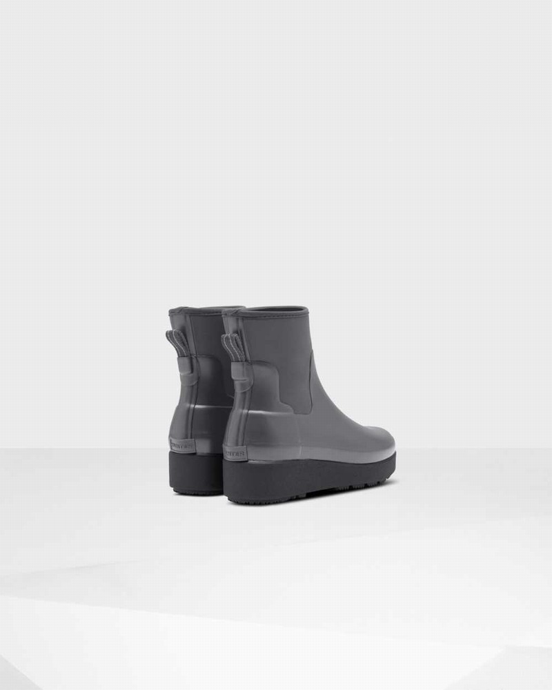 Hunter Refined Slim Fit Neoprene Creeper Women Chelsea Boots Black | 418861196