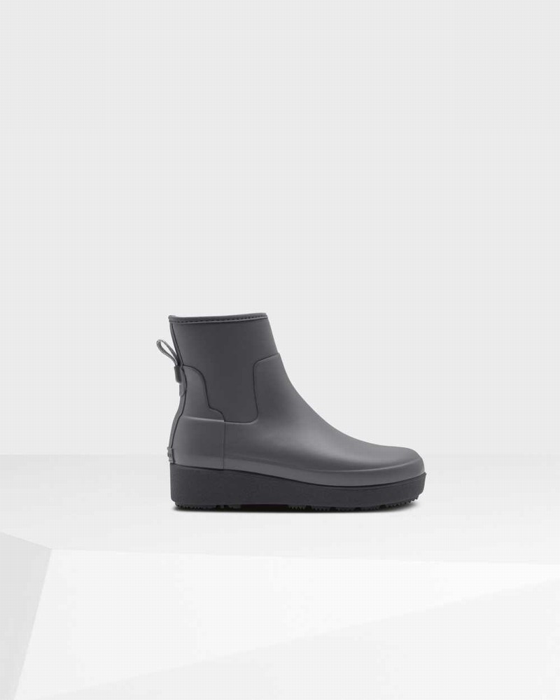 Hunter Refined Slim Fit Neoprene Creeper Women Chelsea Boots Black | 418861196