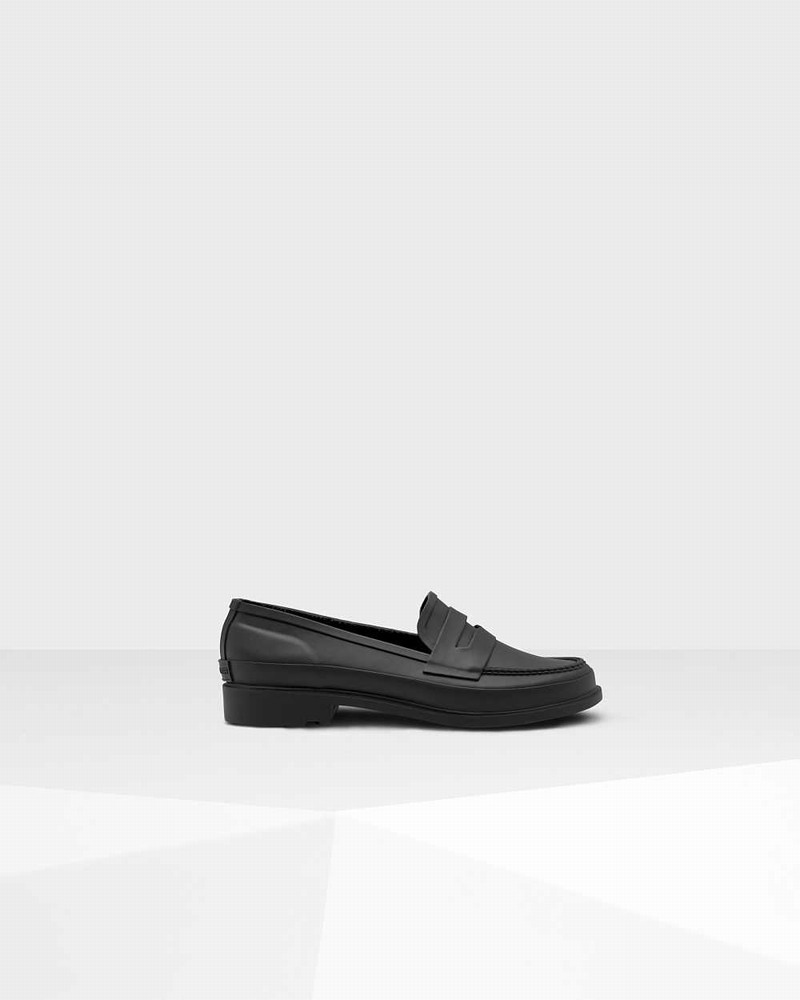 Hunter Refined Slim Fit Penny Women Loafers Black | 2373665