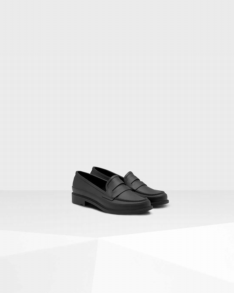 Hunter Refined Slim Fit Penny Women Loafers Black | 2373665