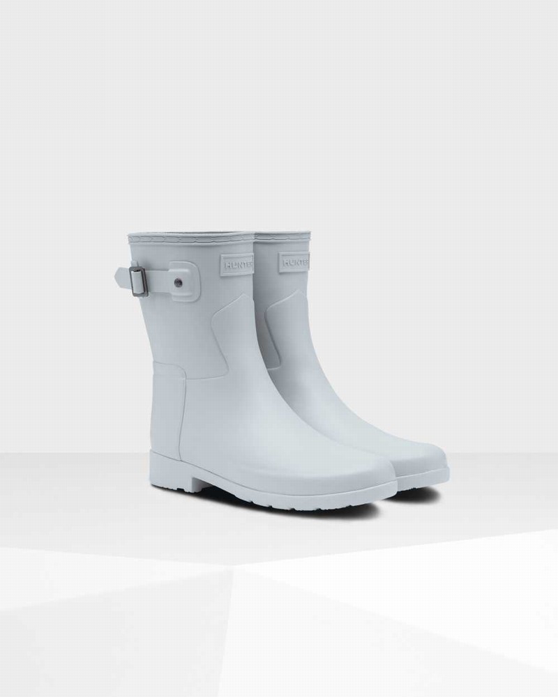 Hunter Refined Slim Fit Short Mid-Calf Women Short Boots Grey | 258261820