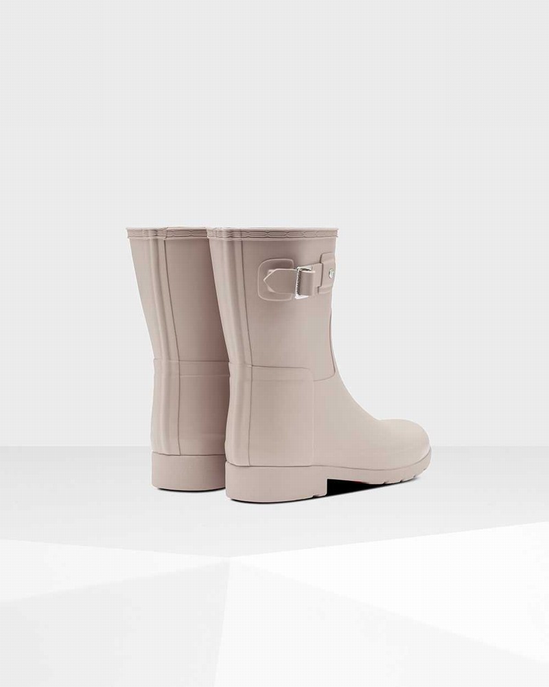 Hunter Refined Slim Fit Short Women Short Boots Grey | 523863246