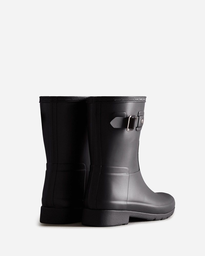 Hunter Refined Slim Fit Short Women Wellington Boots Black | 465154999