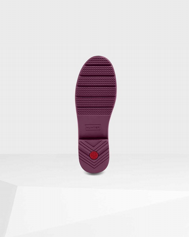 Hunter Refined Slim Fit Tall Women Rain Boots Purple | 305952721