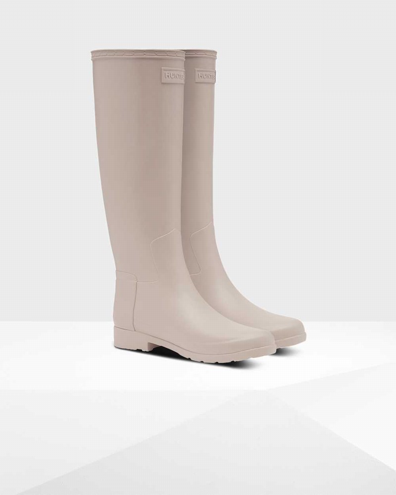 Hunter Refined Slim Fit Tall Women Wellington Boots Grey | 596612261