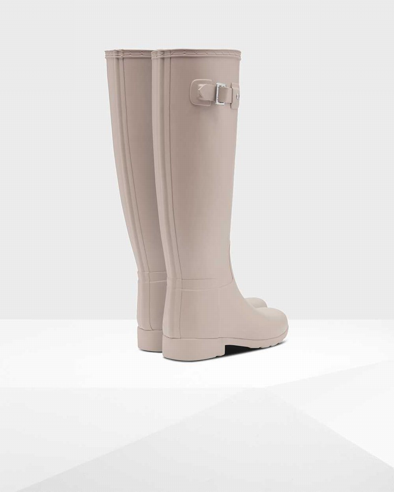 Hunter Refined Slim Fit Tall Women Wellington Boots Grey | 596612261