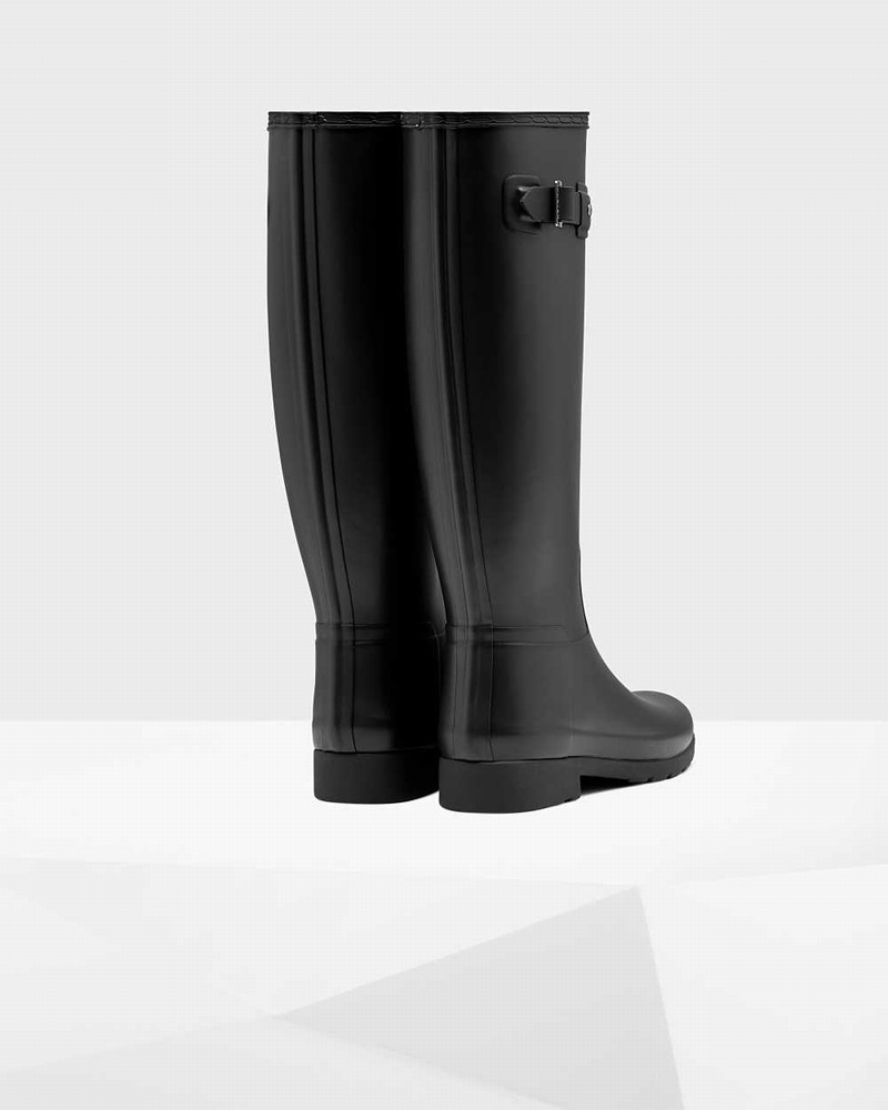 Hunter Refined Slim Fit Tall Women Wellington Boots Black | 772834942