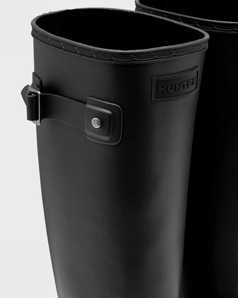 Hunter Refined Slim Fit Tall Women Wellington Boots Black | 772834942
