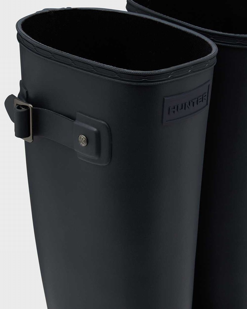 Hunter Refined Slim Fit Tall Women Wellington Boots Navy | 916518984