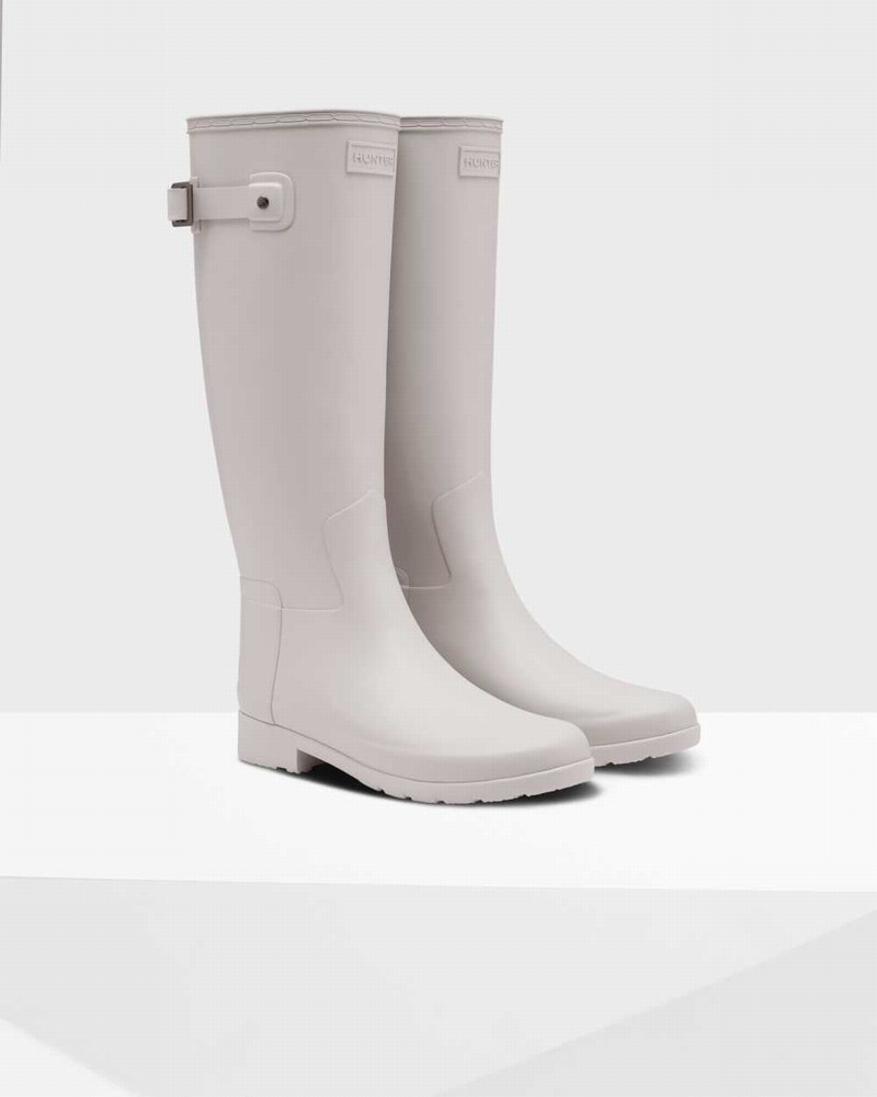Hunter Refined Slim Fit Tall Women Wellington Boots Grey | 691172671