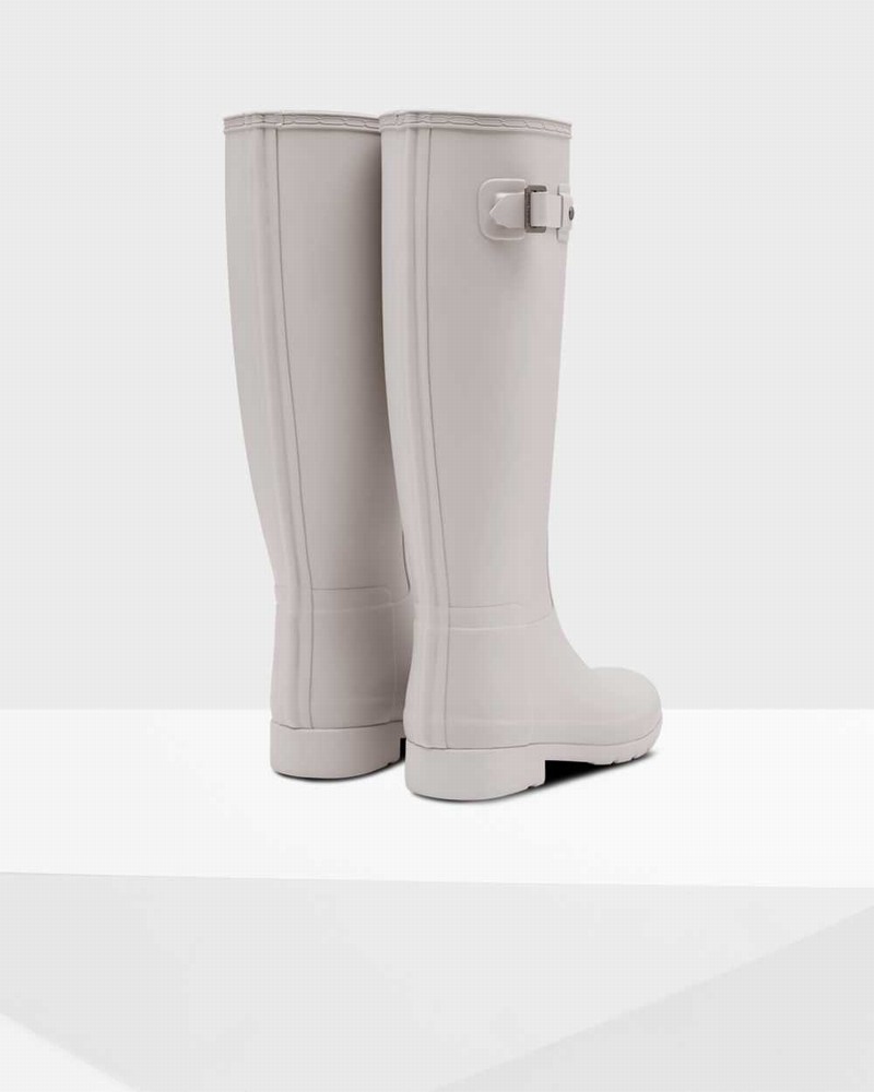 Hunter Refined Slim Fit Tall Women Wellington Boots Grey | 691172671