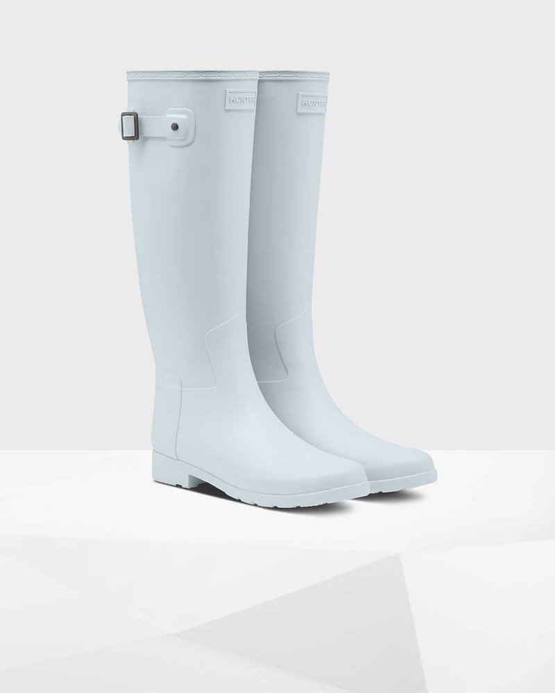 Hunter Refined Slim Fit Tall Women Wellington Boots Grey | 398758171