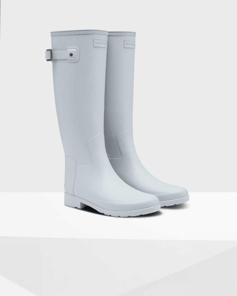 Hunter Refined Slim Fit Tall Women Wellington Boots Grey | 26224031