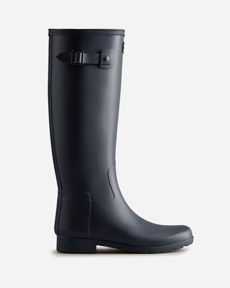 Hunter Refined Slim Fit Tall Women Wellington Boots Navy | 426463426
