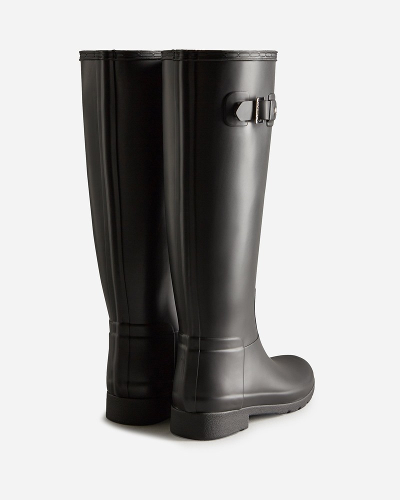 Hunter Refined Slim Fit Tall Women Wellington Boots Black | 604753330