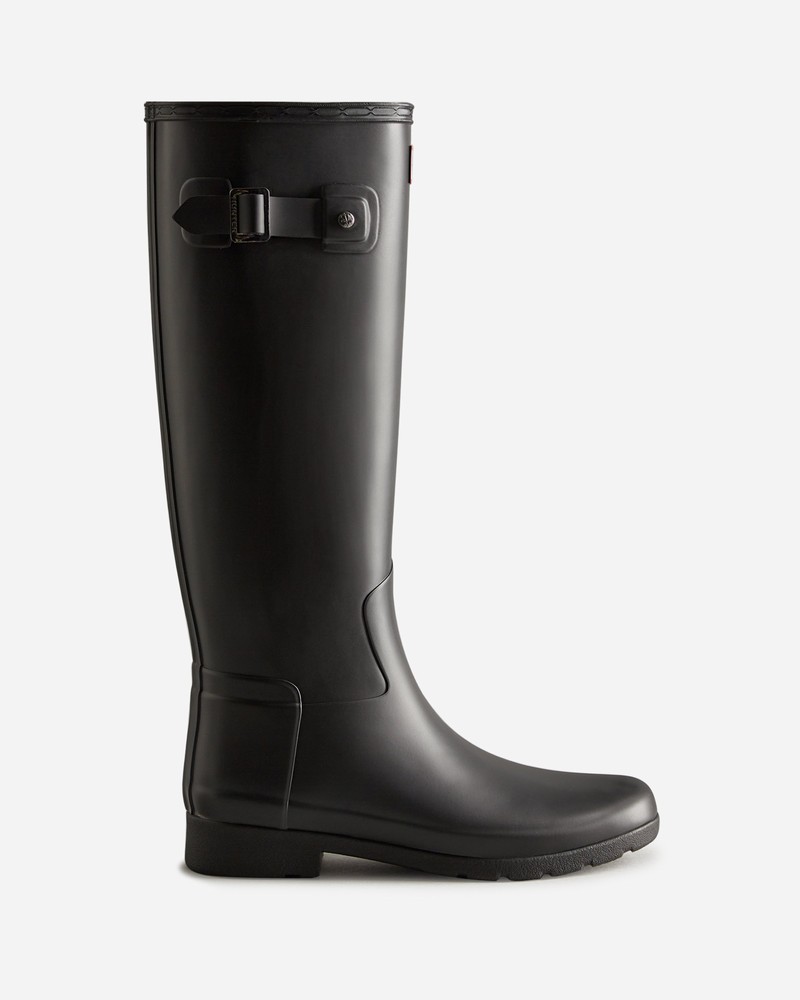 Hunter Refined Slim Fit Tall Women Wellington Boots Black | 604753330