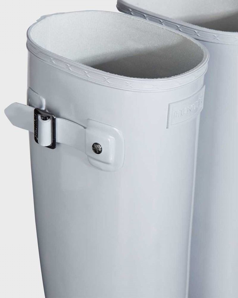 Hunter Refined Slim Fit Tall Women Wellington Boots Grey | 506473616