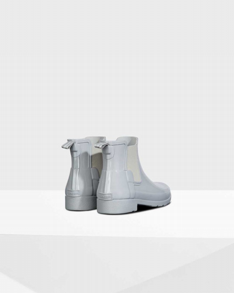 Hunter Refined Slim Fit Women Chelsea Boots Grey | 77225109