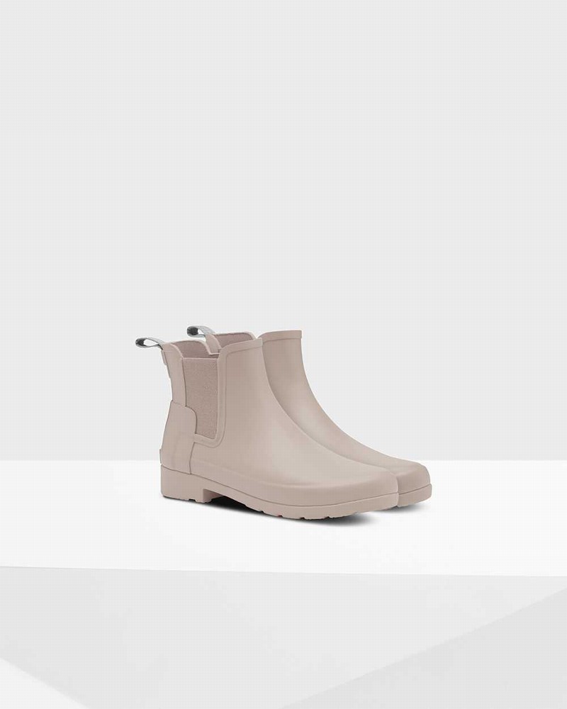 Hunter Refined Slim Fit Women Chelsea Boots Grey | 793441872