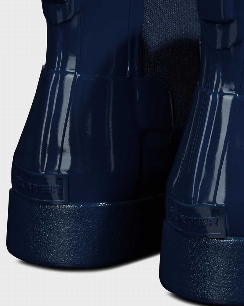 Hunter Refined Slim Fit Women Chelsea Boots Navy | 794145398