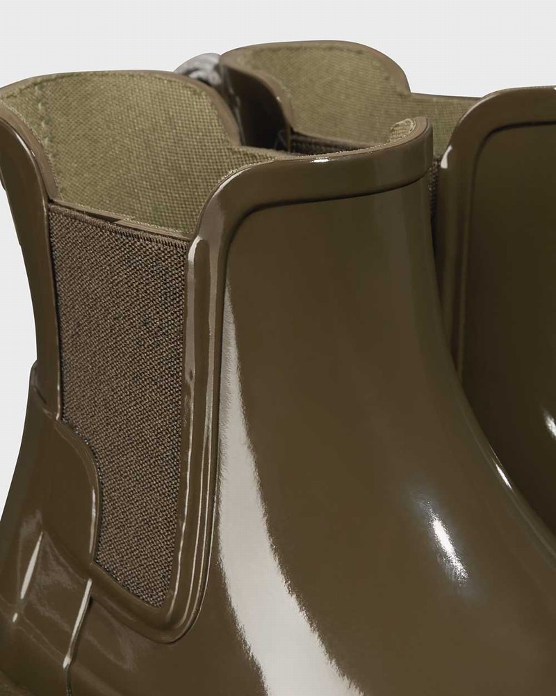 Hunter Refined Slim Fit Women Chelsea Boots Olive | 118932336