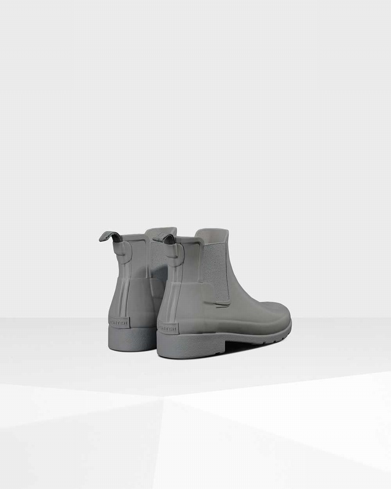 Hunter Refined Slim Fit Women Chelsea Boots Grey | 124702081
