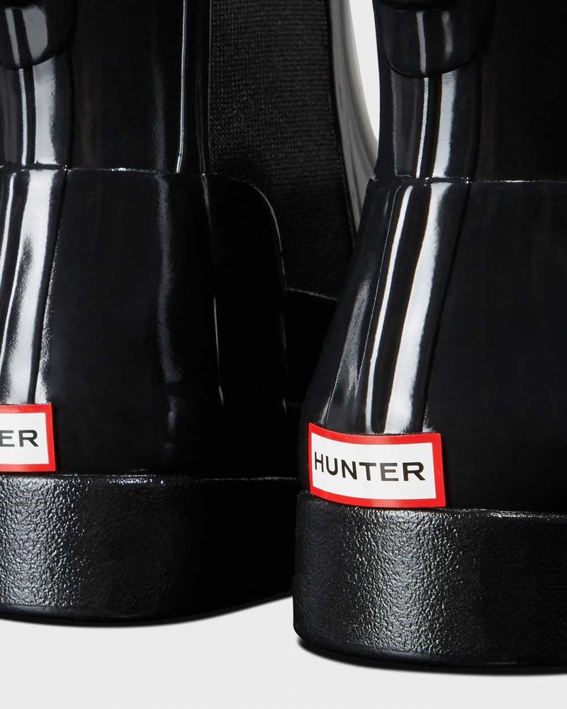 Hunter Refined Slim Fit Women Chelsea Boots Black | 687341519