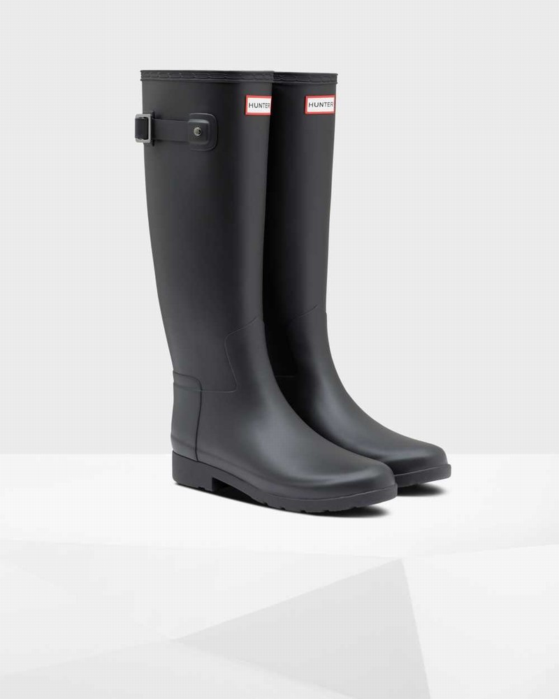Hunter Refined Slim Fit Women Wellington Boots Black | 196036316