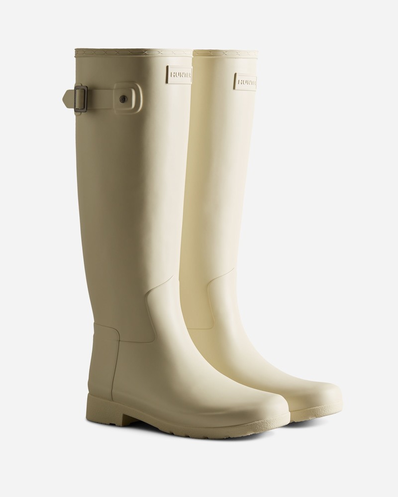 Hunter Refined Women Tall Boots Beige | 145619553