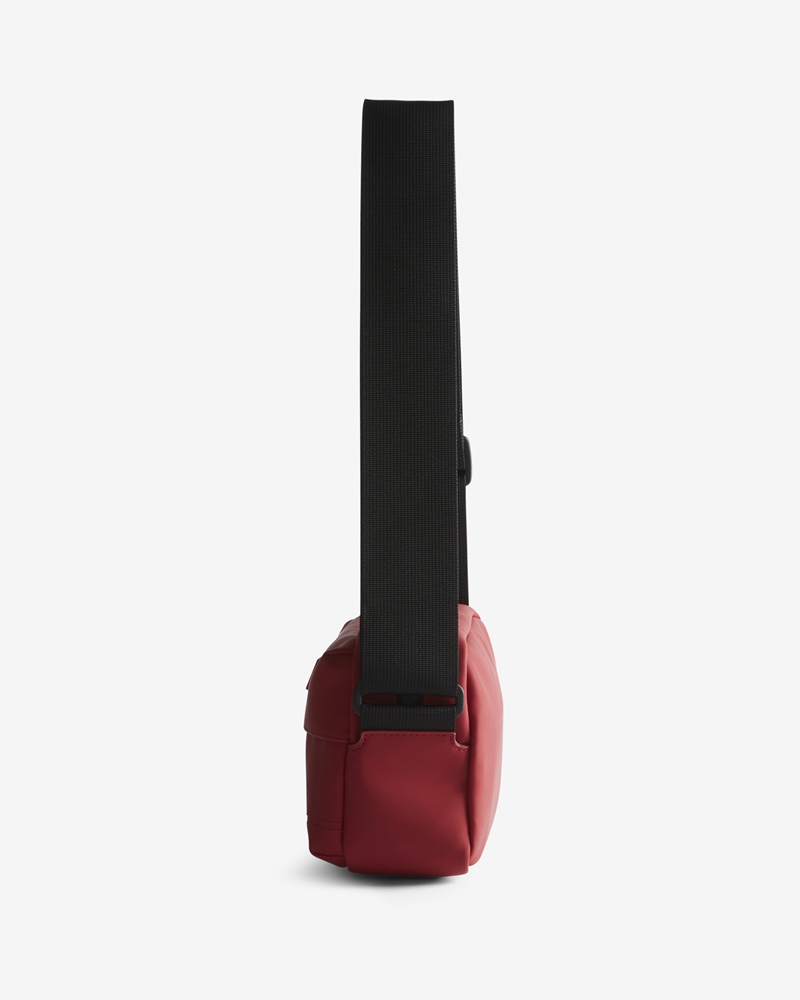 Hunter Rubberised Mini Women Crossbody Bags Red | 104493486